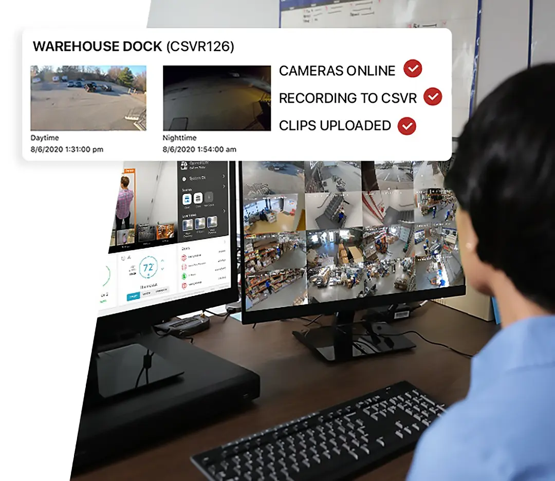 CSI Security 24/7 professional monitoring center for alarm system alerts.