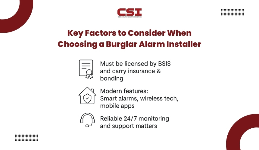 Security system keypad and control panel by CSI Security.