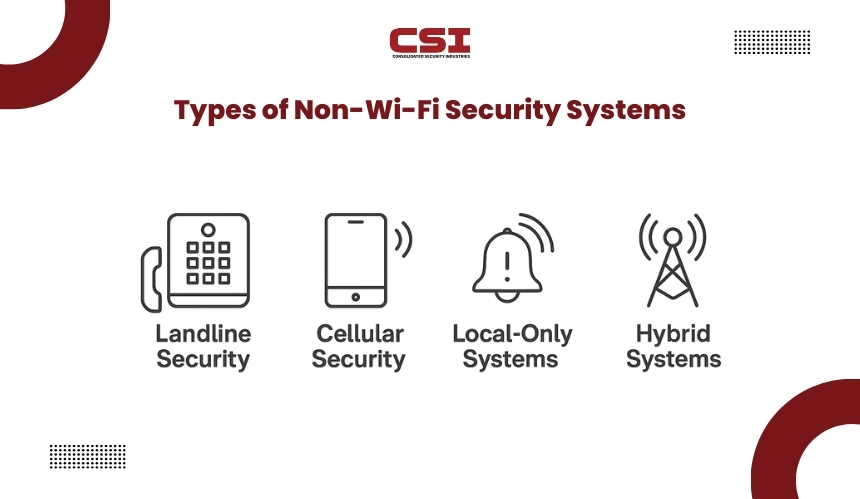 Security system outdoor lighting and camera from CSI Security.